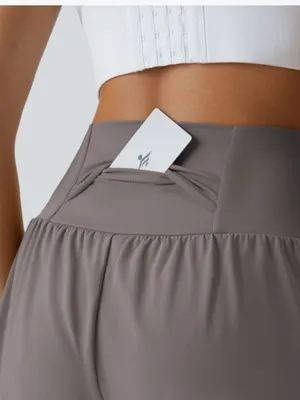 Halara SoftlyZero Airy 2-in-1 Shorts Steeple Gray Pockets Medium 4.5 inseam thumbnail 9