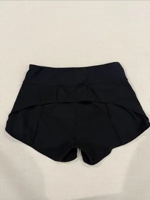 BUC-EE’S Women’s Black Athletic Shorts with Logo Patch thumbnail 2