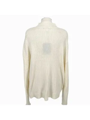 Market & Spruce Shaker Mock Neck Sweater Cream Size XXL NWT Minimalist Luxury thumbnail 8