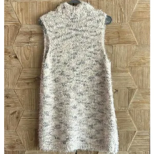 Olivia Sky Women's Sleeveless Open Front Cardigan Sweater Beige Size M Boho Knit thumbnail 4