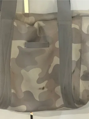 Dagne Dover Camouflage Neoprene Tote in Taupe & Gray thumbnail 6