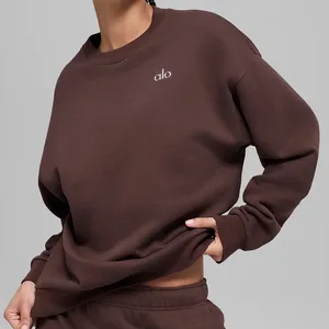Alo Yoga Accolade Crew Neck Pullover Brownstone Size XL Sweatshirt Unisex thumbnail 1