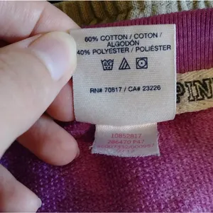 PINK VS Purple Long Sleeve Cropped Sweatshirt thumbnail 5