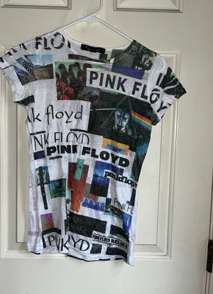 Twenty One Pink Floyd Collage Burnout Graphic T-Shirt thumbnail 1