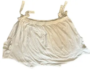 The Pants Store White Short Sleeve Drawstring Crop Top with Bows thumbnail 5