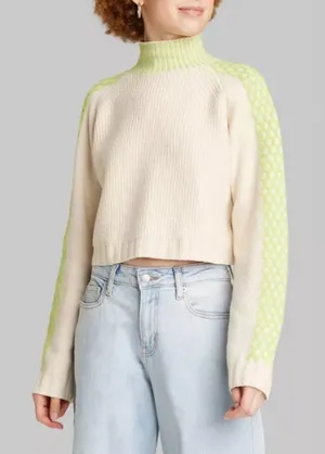 Wild Fable Mock Turtleneck Cropped Sweater thumbnail 1
