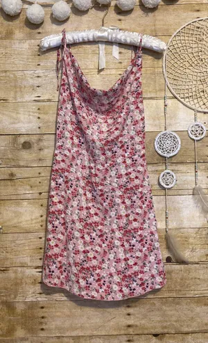 Beginning Boutique Your LA Catch Cowl Neck Mini Dress in Pink Floral thumbnail 2