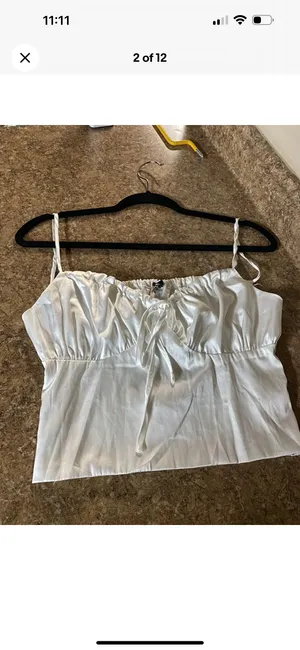 Zaful Sexy Spaghetti Straps Crop Top Women Summer Silk Satin Bow Ruched Camis Tops Sleeveless Backless Female Skinny Camisole thumbnail 3