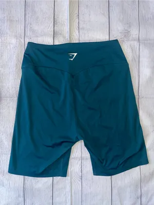 Gymshark Teal High-Rise Bike Shorts thumbnail 4