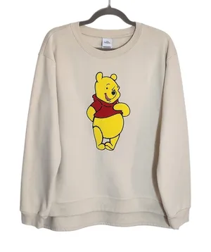 Disney Cream Winnie the Pooh Sweatshirt Crew Neck Size XL thumbnail 1