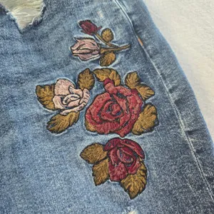 Arizona Jean Co Highest-Rise Vintage Straight Floral‎ Embroidered Jeans 11 thumbnail 5