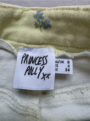 Princess Polly Ivy Floral High Rise Straight Leg Jeans Yellow Blue Size 4 thumbnail 3