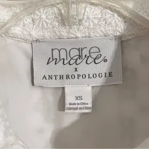 Anthropologie Mara‎ Mara White Textured Resortwear Mod Vacation Dress Sz XS 🟨 thumbnail 4