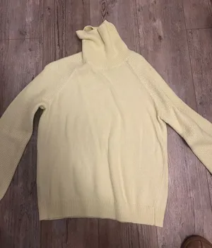 Yellow/Green Loft Turtleneck Sweater thumbnail 1