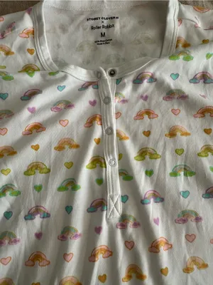 Stoney Clover X Roller Rabbit Pajamas M Cotton Candy Clouds Top thumbnail 3