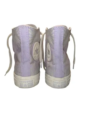Converse Lavender Palm/floral print High Top Sneakers thumbnail 4