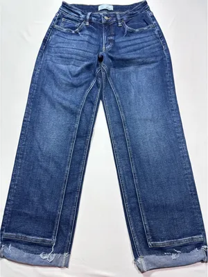 Vervet Wide-Leg Blue Denim Jeans - Comfy, Casual, and Ready thumbnail 1