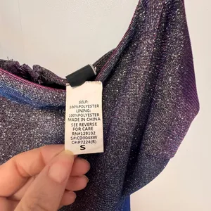 Windsor Dress Size Small S‎ Purple Sparkle Metallic Mini Cocktail Party Bodycon thumbnail 3