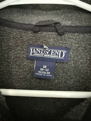 Lands' End Charcoal Gray Full-Zip Sherpa Fleece Jacket thumbnail 2