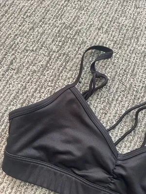 ALO Yoga Black Wireless Thin-Strap Bralette thumbnail 2