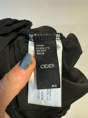 Cider Black Ruched Tube Top thumbnail 4