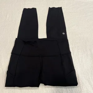 Lululemon black fast and free leggings (reflective) size 6 women thumbnail 2