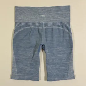Ryka Womens Blue Space Dye Seamless High Rise Athletic Bike Shorts Large thumbnail 4