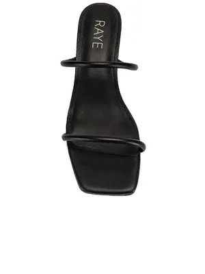 RAYE Etienne Low Heel in Black Leather 10 with Box Womens sandals thumbnail 3