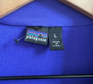 Patagonia Rare Vintage 1/2 Zip Pullover Base Layer Purple Teal Zipper Size Large thumbnail 4