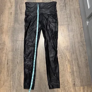 SPANX Faux‎ Leather High Waisted Leggings Black Size Large thumbnail 4