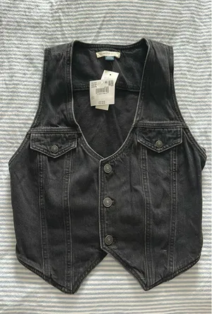 American Eagle Black Denim Top thumbnail 2