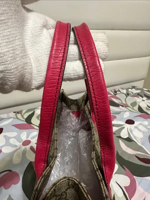 Gucci PVC GG Supreme Tote with Pink Leather Handles thumbnail 10