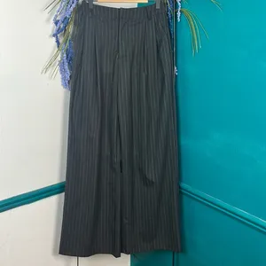 Pinstriped Wide-Leg Trouser pants sz sm new thumbnail 2