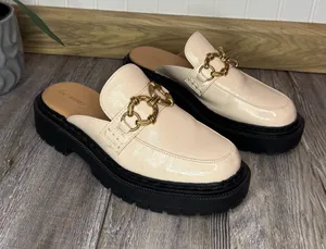 Circus NY by Sam Edelman Womens Light Pink with Gold Evangeline Heeled Mule 8 thumbnail 1