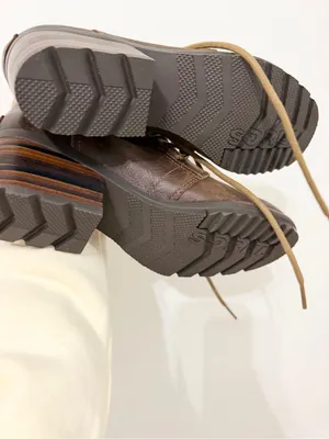 Sorel Cate Lace Waterproof Bootie Dark Brown Leather Boot NL3385-282 Womens 7.5 thumbnail 5