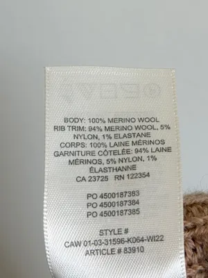 Aritzia Babaton Hazlitt Sweater Vest Size XS Merino Wool Fall Winter thumbnail 6