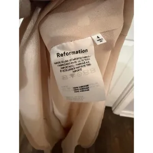 Reformation High Halter Neck‎ Open Back Maxi Dress Blush Nude Formal Gown thumbnail 11