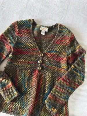 Vintage Talbots Y2K Boho Knit Sweater - Small thumbnail 3