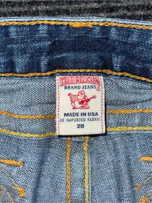 Vintage True Religion Low Rise Bootcut Jeans Sz 28 x 31.5 Raw Hem USA Made Y2K thumbnail 8
