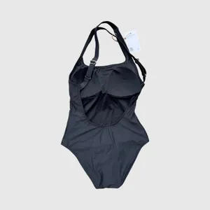 Quince Black One-Piece Italian Swimsuit Criss Cross Strappy Minimalist Chic NWT thumbnail 6