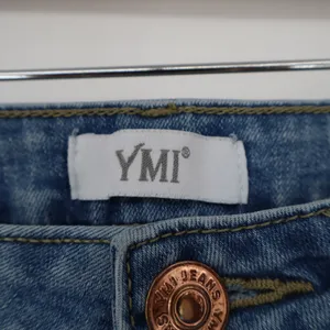 YMI Jeans USA Womens Size 11/30 High Rise Flare Distressed Ripped Raw Hem Denim thumbnail 2