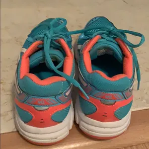 ASICS gel contend 2 aqua & coral sneakers size 7.5 thumbnail 4