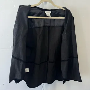 Vintage Jones New York Genuine Leather Suede Button Jacket‎ Shacket Shirt Blk 1X thumbnail 3