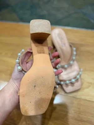 Pink Lily Pearl Heels thumbnail 3