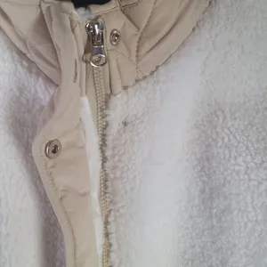 Me Jane Women's Quilted Jacket Sherpa Fleece Teddy Midi Coat Jacket Beige Large thumbnail 10
