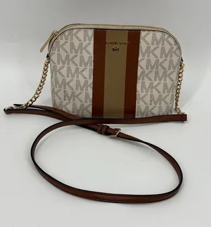 Michael Kors Vanilla and Cedar Signature Stripe Crossbody thumbnail 1