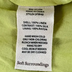 Soft Surroundings‎ Soliloquy Linen Silk Halter Maxi Dress Linden Green Large NWT thumbnail 6