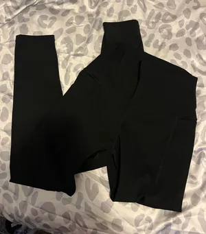Black mid calf leggings  thumbnail 1