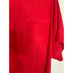 Entro Red Romper Sz Large Boho Casual Loungewear Linen Blend thumbnail 9