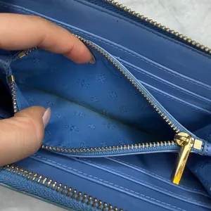 TORY BURCH Blue Patent Leather Zip Around Wallet thumbnail 5